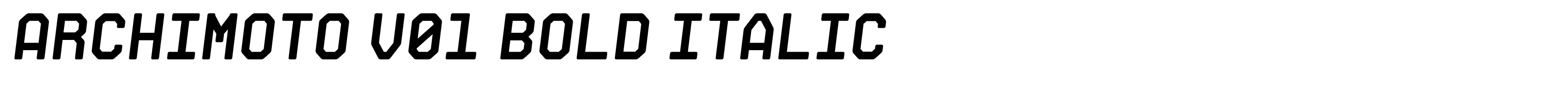 Archimoto V01 Bold Italic